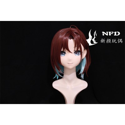 (NFD067)Customize Handmade Crossdress Full Head Female/Girl Resin Japanese Cartoon Character Animego Cosplay Kigurumi Mask