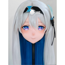(AL106)Customize Character! Female/Girl Resin Full/Half Head With Lock Anime Cosplay Japanese Animego Kigurumi Mask