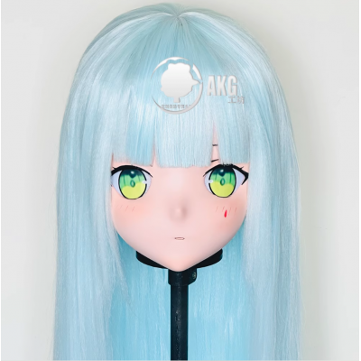 (AL112)Customize Character! Female/Girl Resin Full/Half Head With Lock Anime Cosplay Japanese Animego Kigurumi Mask