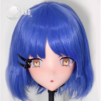 (AL120)Customize Character! Female/Girl Resin Full/Half Head With Lock Anime Cosplay Japanese Animego Kigurumi Mask