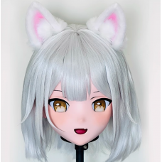 (AL127)Customize Character! Female/Girl Resin Full/Half Head With Lock Anime Cosplay Japanese Animego Kigurumi Mask