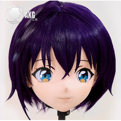 (AL137)Customize Character! Female/Girl Resin Full/Half Head With Lock Anime Cosplay Japanese Animego Kigurumi Mask