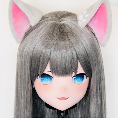 (AL154)Customize Character! Female/Girl Resin Full/Half Head With Lock Anime Cosplay Japanese Animego Kigurumi Mask