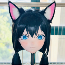 (AL158)Customize Character! Female/Girl Resin Full/Half Head With Lock Anime Cosplay Japanese Animego Kigurumi Mask