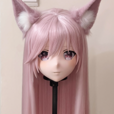 (AL178)Customize Character! Female/Girl Resin Full/Half Head With Lock Anime Cosplay Japanese Animego Kigurumi Mask