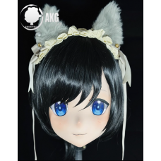 (AL196)Customize Character! Female/Girl Resin Full/Half Head With Lock Anime Cosplay Japanese Animego Kigurumi Mask