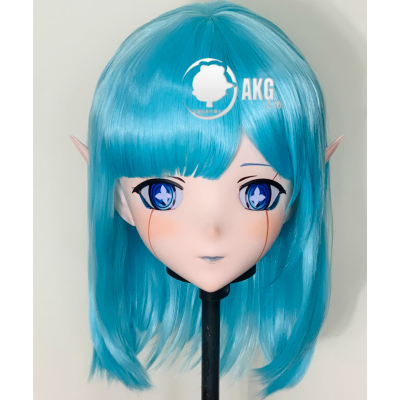 (AL199)Customize Character! Female/Girl Resin Full/Half Head With Lock Anime Cosplay Japanese Animego Kigurumi Mask