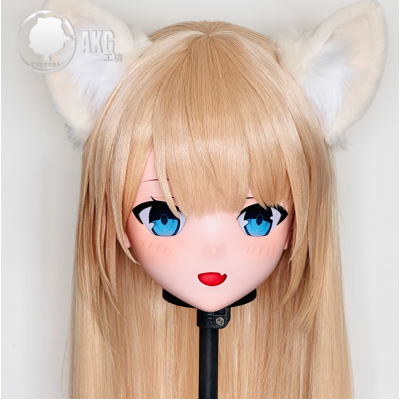 (AL204)Customize Character! Female/Girl Resin Full/Half Head With Lock Anime Cosplay Japanese Animego Kigurumi Mask