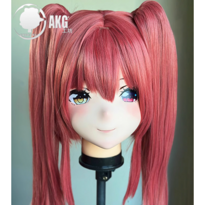(AL69)Customize Character! Female/Girl Resin Full/Half Head With Lock Anime Cosplay Japanese Animego Kigurumi Mask