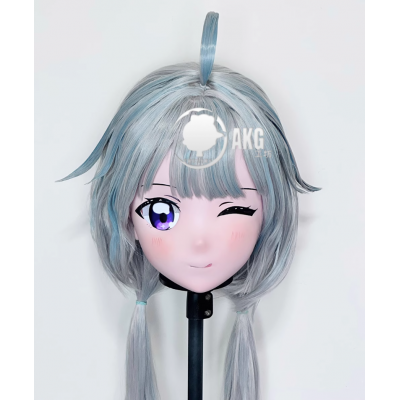 (AL86)Customize Character! Female/Girl Resin Full/Half Head With Lock Anime Cosplay Japanese Animego Kigurumi Mask