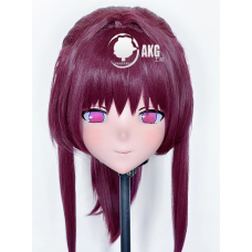(AL95)Customize Character! Female/Girl Resin Full/Half Head With Lock Anime Cosplay Japanese Animego Kigurumi Mask