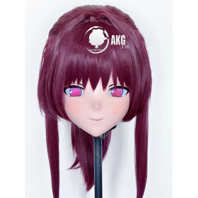 (AL95)Customize Character! Female/Girl Resin Full/Half Head With Lock Anime Cosplay Japanese Animego Kigurumi Mask