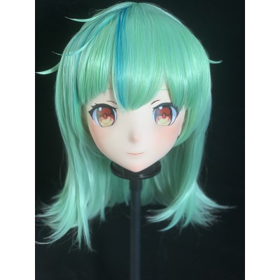 (AL017) Customize Character Female/Girl Resin Half/ Full Head With Lock Cosplay Japanese Anime Game Role Kigurumi Mask