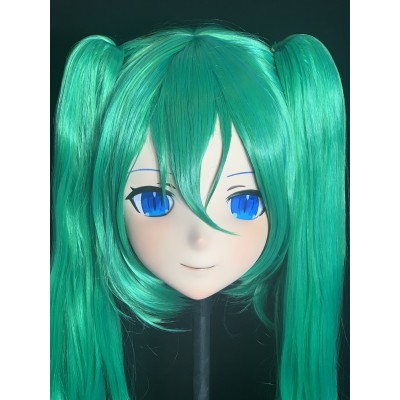 (AL29)Customize Character! Female/Girl Resin Full/Half Head With Lock Anime Cosplay Japanese Animego Kigurumi Mask