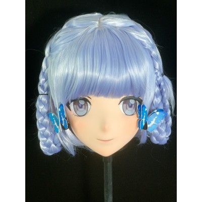 (AL30)Customize Character! Female/Girl Resin Full/Half Head With Lock Anime Cosplay Japanese Animego Kigurumi Mask