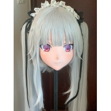 (AL27)Customize Character! Female/Girl Resin Full/Half Head With Lock Anime Cosplay Japanese Animego Kigurumi Mask