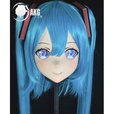 (AL41)Customize Character! Female/Girl Resin Full/Half Head With Lock Anime Cosplay Japanese Animego Kigurumi Mask