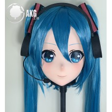 (AL43)Customize Character! Female/Girl Resin Full/Half Head With Lock Anime Cosplay Japanese Animego Kigurumi Mask