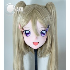 (AL44)Customize Character! Female/Girl Resin Full/Half Head With Lock Anime Cosplay Japanese Animego Kigurumi Mask