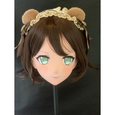 (AL022) Customize Character Female/Girl Resin Half/ Full Head With Lock Cosplay Japanese Anime Game Role Kigurumi Mask
