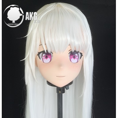 (AL61)Customize Character! Female/Girl Resin Full/Half Head With Lock Anime Cosplay Japanese Animego Kigurumi Mask
