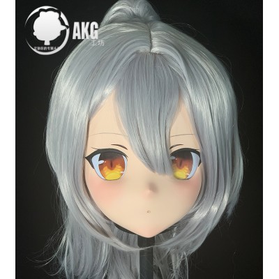 (AL54)Customize Character! Female/Girl Resin Full/Half Head With Lock Anime Cosplay Japanese Animego Kigurumi Mask