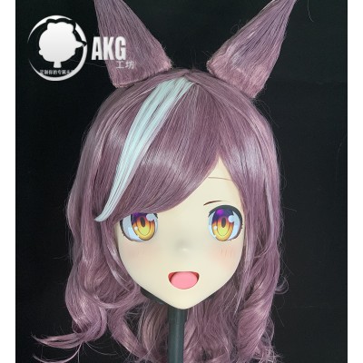(AL57)Customize Character! Female/Girl Resin Full/Half Head With Lock Anime Cosplay Japanese Animego Kigurumi Mask