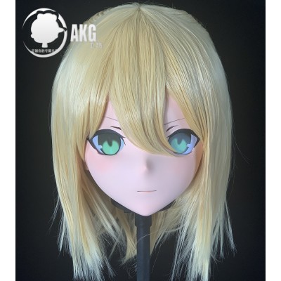 (AL51)Customize Character! Female/Girl Resin Full/Half Head With Lock Anime Cosplay Japanese Animego Kigurumi Mask