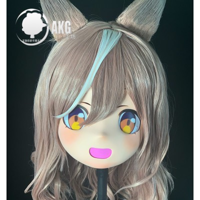 (AL49)Customize Character! Female/Girl Resin Full/Half Head With Lock Anime Cosplay Japanese Animego Kigurumi Mask