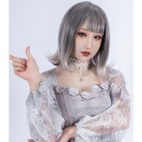 (M22) 'Nina' Standard Makeup DMS Crossdress Realistic Luxury Silicone Full Head Female Mask With Breast Form