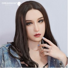 (NinaG) Plus Version Goddess Special Makeup Crossdress Full Head Sexy Silicone Female Cosplay Mask With Breast Torso DMS M22G