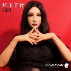 (H01) Gender Change Slender Jade Silicone Realistic Simulate Female Gloves With Nails Crossdress Drag Queen