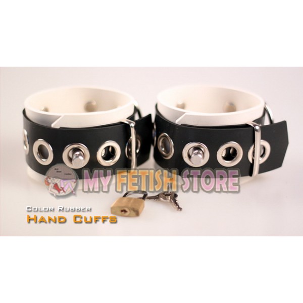 Vlek erts Stamboom 100% natural latex Pure handmade rubber Hand cuffs the alternative slave  bandage can be locked hand cuffs rubber fetish