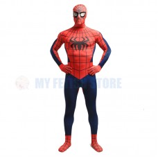 Full Body  Red and navy blue  Spider-man Lycra Spandex Bodysuit Cosplay Zentai  Suit Halloween Fancy Dress Costume 